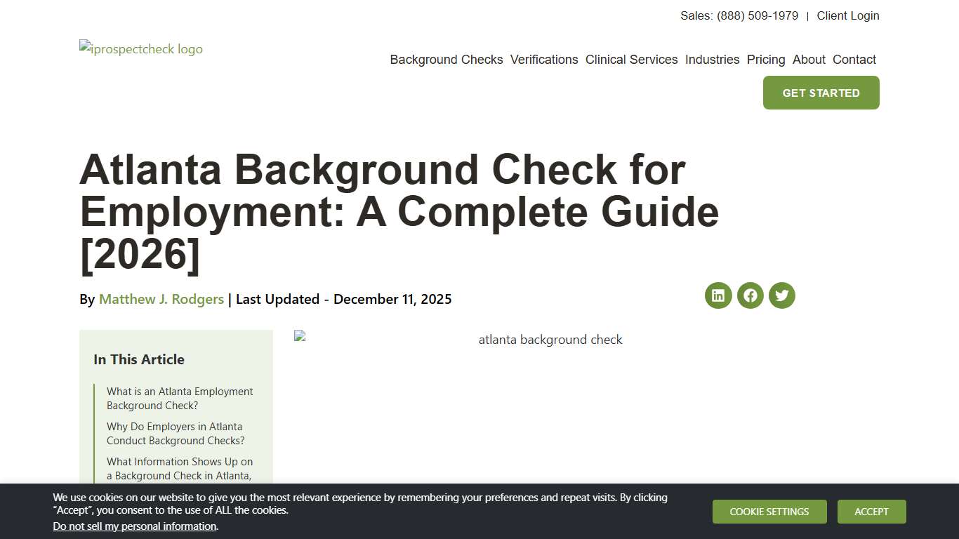 Atlanta Background Check for Employment: A Complete Guide [2026] - iprospectcheck